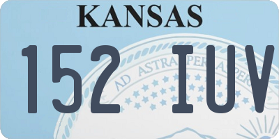 KS license plate 152IUV