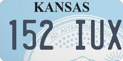 KS license plate 152IUX