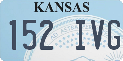 KS license plate 152IVG