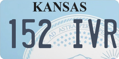 KS license plate 152IVR