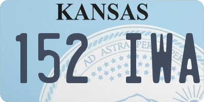 KS license plate 152IWA
