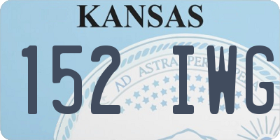 KS license plate 152IWG
