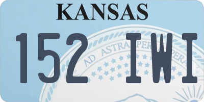 KS license plate 152IWI