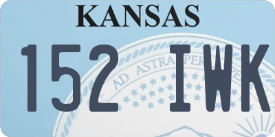KS license plate 152IWK