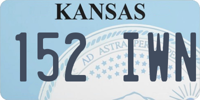 KS license plate 152IWN