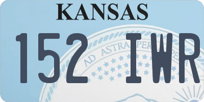 KS license plate 152IWR