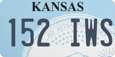 KS license plate 152IWS