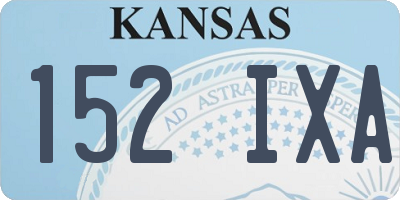 KS license plate 152IXA