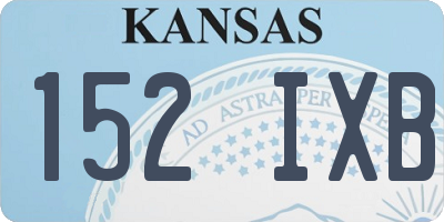 KS license plate 152IXB