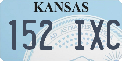 KS license plate 152IXC