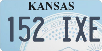 KS license plate 152IXE