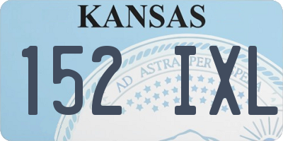 KS license plate 152IXL