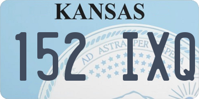 KS license plate 152IXQ