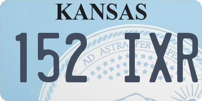 KS license plate 152IXR