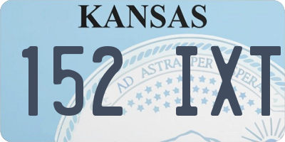 KS license plate 152IXT