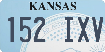 KS license plate 152IXV
