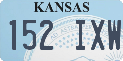 KS license plate 152IXW