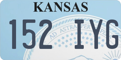 KS license plate 152IYG