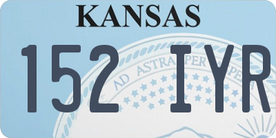 KS license plate 152IYR