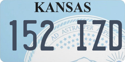 KS license plate 152IZD