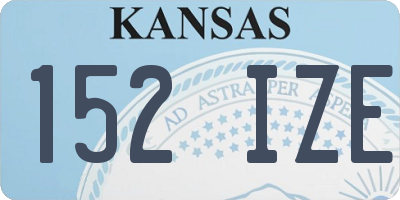 KS license plate 152IZE