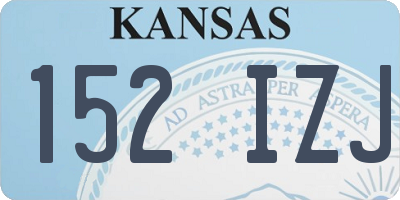 KS license plate 152IZJ