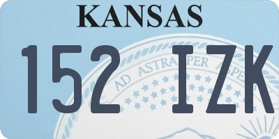 KS license plate 152IZK