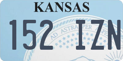 KS license plate 152IZN
