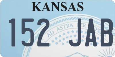 KS license plate 152JAB