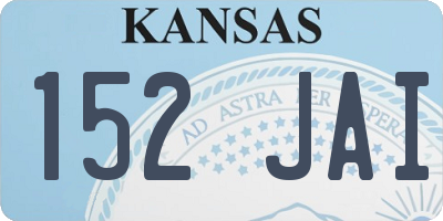 KS license plate 152JAI