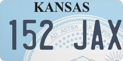 KS license plate 152JAX