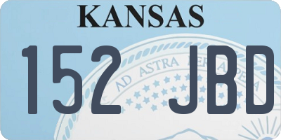 KS license plate 152JBD