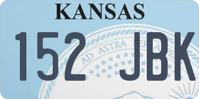 KS license plate 152JBK