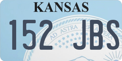 KS license plate 152JBS