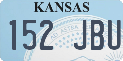 KS license plate 152JBU