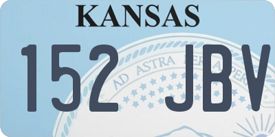 KS license plate 152JBV