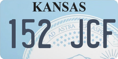 KS license plate 152JCF