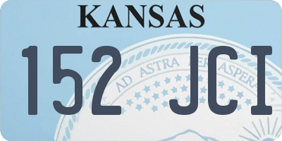 KS license plate 152JCI