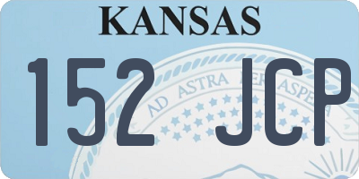 KS license plate 152JCP