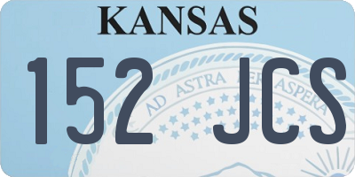 KS license plate 152JCS