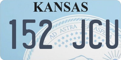 KS license plate 152JCU