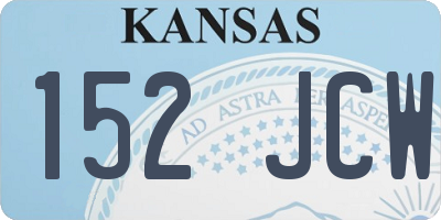 KS license plate 152JCW