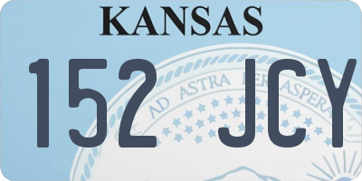 KS license plate 152JCY