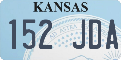 KS license plate 152JDA