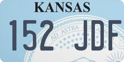 KS license plate 152JDF