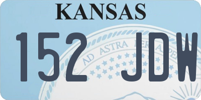 KS license plate 152JDW