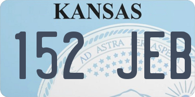 KS license plate 152JEB