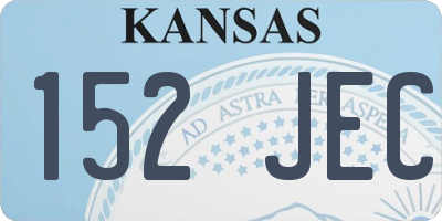 KS license plate 152JEC