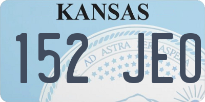 KS license plate 152JEO