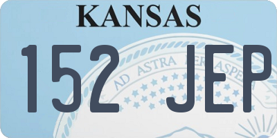 KS license plate 152JEP